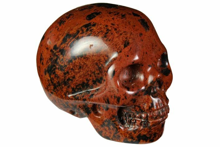Realistic, Polished Mahogany Obsidian Skull #116314